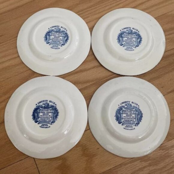 Staffordshire Liberty Blue Monticello Bread and Butter Plate(s) Set of 4 - Picture 2 of 2